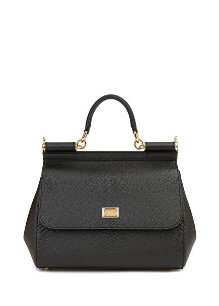 Medium Sicily Siyah Kadın Deri Çanta