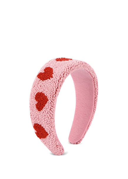 Heart Pattern Punch Embroidery Crown