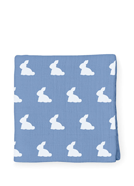 Mono Lapin Royal Blue Müslin Bebek Örtüsü 