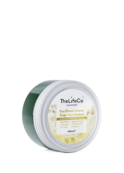 HairFood Değerli Yağlar Serisi Duş Öncesi Onarıcı Doğal Saç Maskesi 200 ml