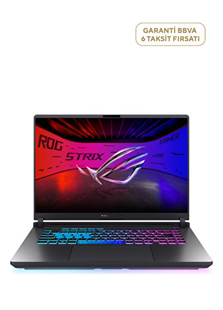 ROG STRIX G16 Intel Core Ultra 7 255HX 32GB RAM 5600MHz DDR5 1TB SSD RTX 5070Ti 12GB 16'' WQXGA 2.5K 240Hz FreeDos Gaming Laptop G615LR-S5214