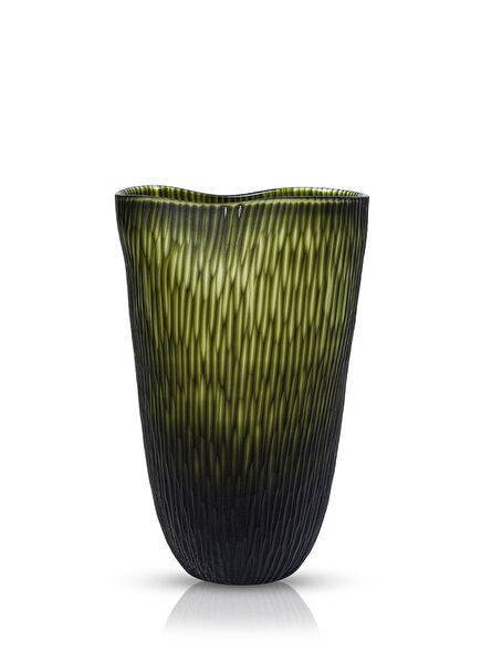 Serenıty Matte Green Cam Vazo 37 x 24 cm