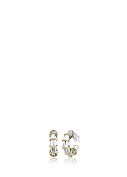 Large Nitrogen Earring Micron Plated Silver Hoop Earrings