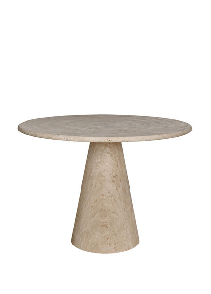 Round Marble Table with Cone Legs
