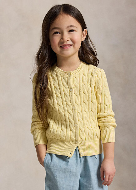Yellow Girls Cardigan