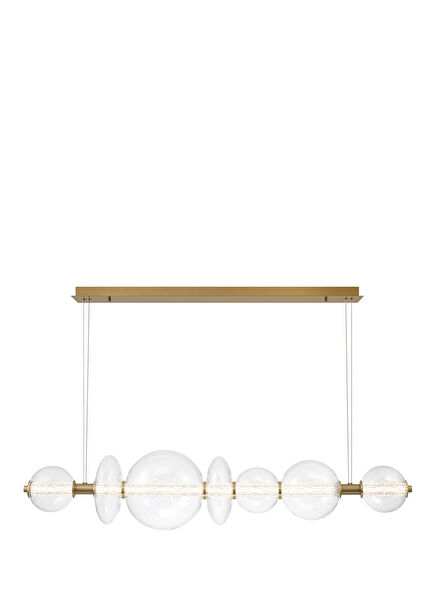Atomo Matte Gold Color Glass Led Pendant Chandelier