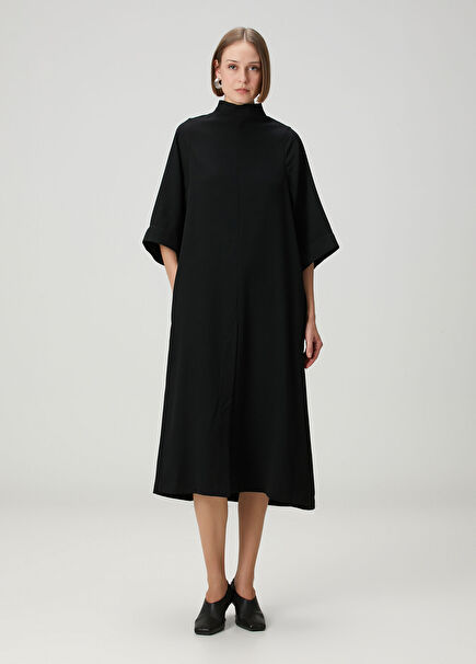 Black Midi Oversize Dress