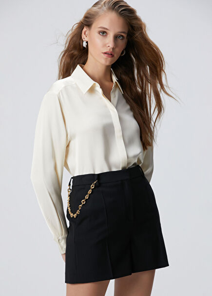 Off-White Satin Shirt