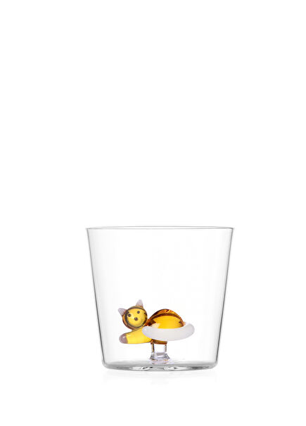 Cat Figure Glass Water Cup No:3