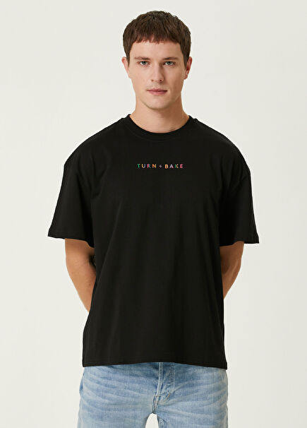 Stripe Black Oversized Short Sleeve Men's T-shirt