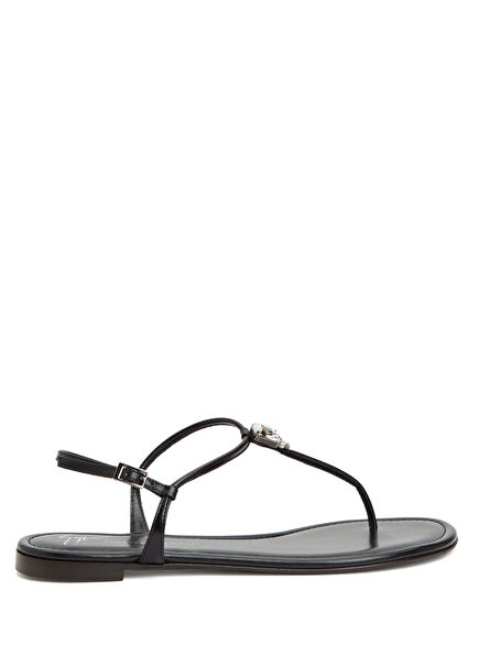 Black Women's Leather Sandals