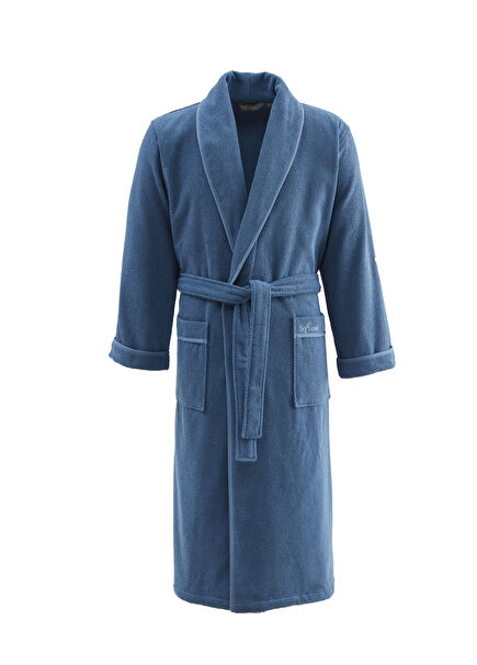 Lord Mavi Pamuklu Erkek Bornoz