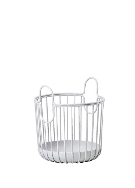 Inu Soft Grey Steel Wire Table Top Basket