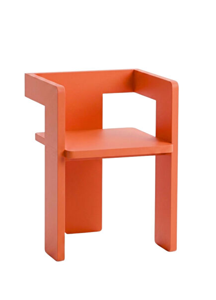 BLOCK Jr. Orange Wooden Children's Room Chair