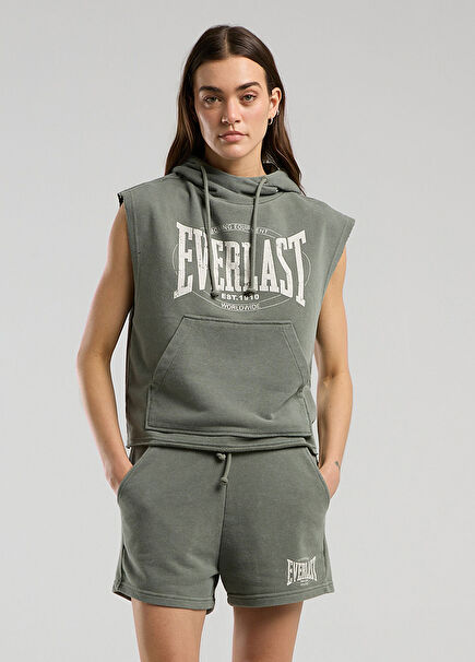 Authentic Boxing Wmn Oversize Khaki Sleeveless Women's Sweatshirt