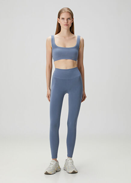Aura High Waist 7/8 Modal Blue Leggings