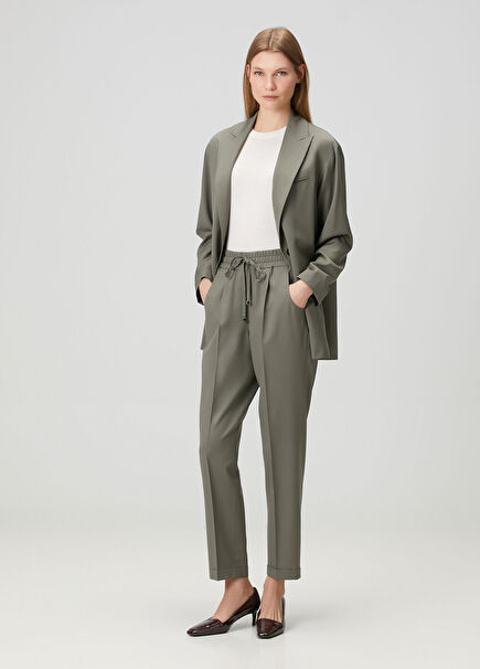 Yeşil Yün Pantolon