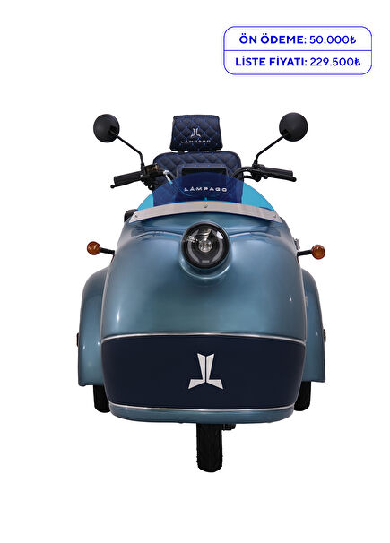 Elektrikli Lacivert Mavi Moped Motosiklet