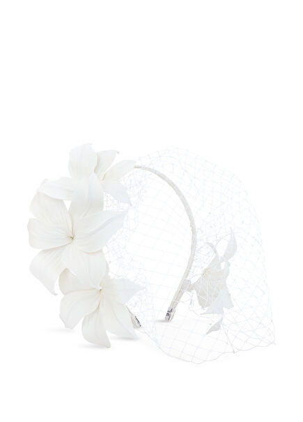 Beria Tül Çiçekli Duvak Aksesuarı