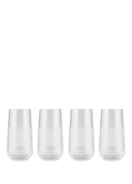 Line Patterned 4 Cup Set
