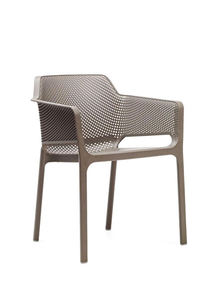 Net Tortora Stackable Arm Garden Chair