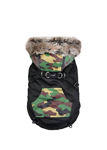 Orson Siyah Göğüs Tasmalı Köpek Montu 