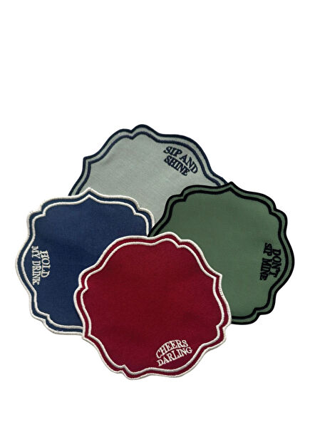 The Starlight Collection Colorful 4-Piece Cocktail Napkin Set