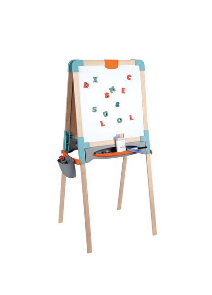 Ahşap Çift Taraflı Manyetik ve Tebeşirli Yazı Tahtası