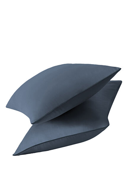 Anthracite Piped Indigo Pillowcase 50x70 cm