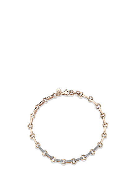 Çaklıt White 14 Ayar Rose Gold Kadın Pırlanta Bilezik