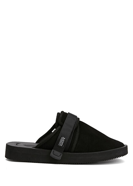 Black Men's Leather Slippers