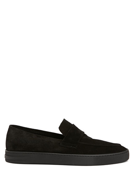 Black Men's Leather Sport Loafer