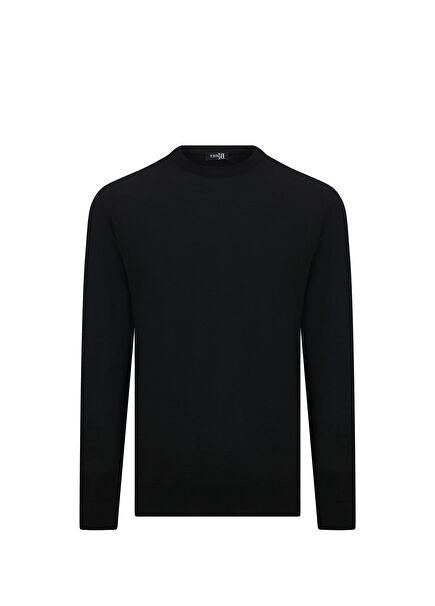 Manin Black Wool Men's Sweater