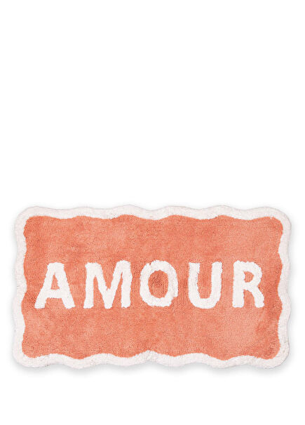 Amour Renkli Pamuklu Banyo Paspası 60 x 100 cm