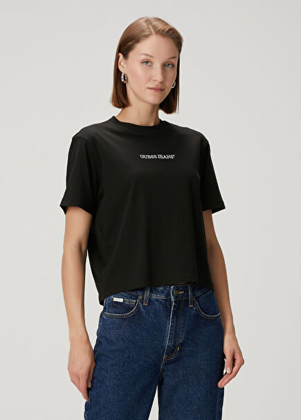 Boxy Fit Black Logo T-Shirt