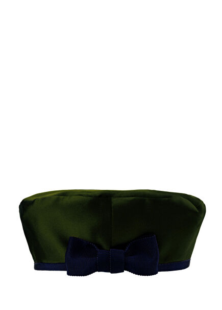 Craving Green Yeşil Tafta Kadın Beret Şapka