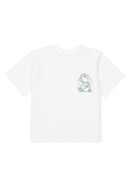 Kemik Grafik Baskılı Kız Çocuk T-shirt