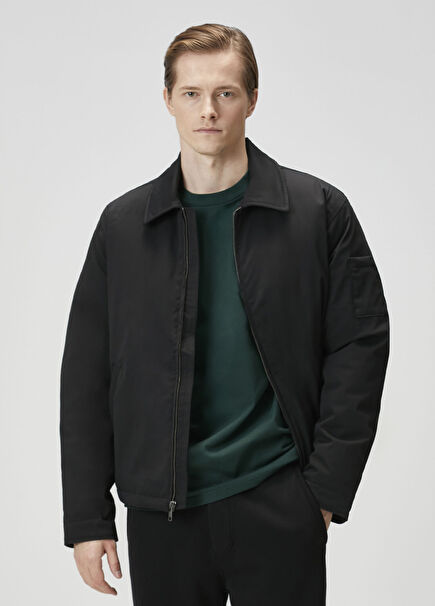 Eisenhower Siyah Puf Mont