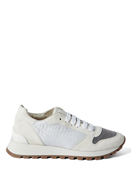 White Womens Leather Sneakers
