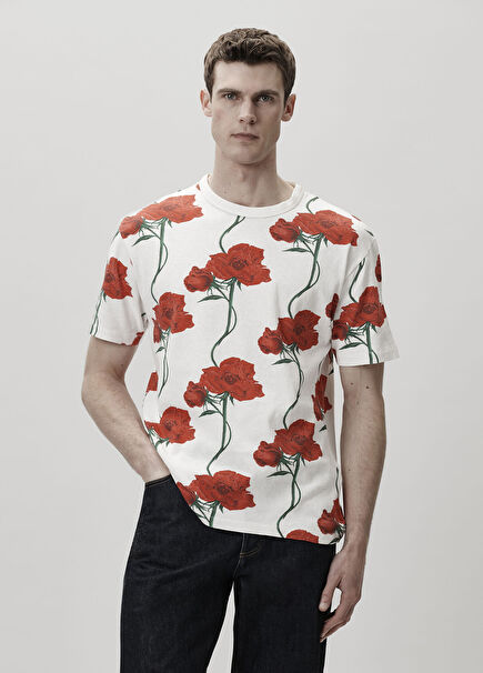 Archive Rose Off White Print T-Shirt