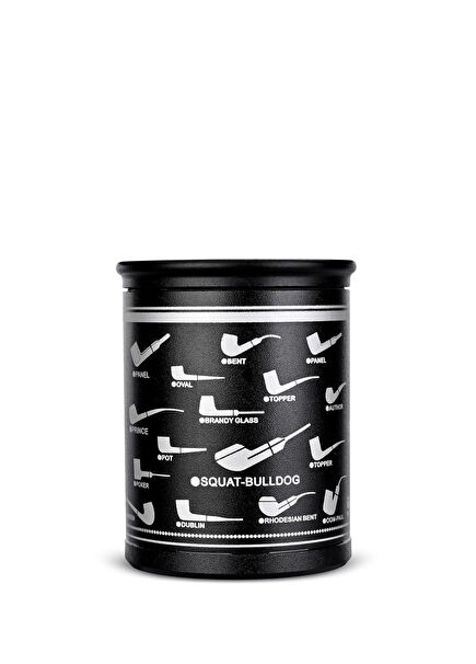 Siyah Metal Pipo Tütün Kavanozu 