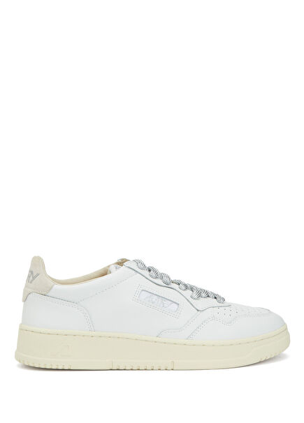 Beyaz Silver Kadın Deri Sneaker