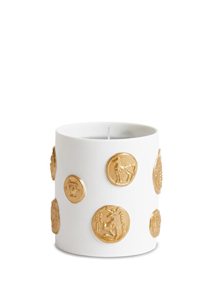 Medallion White Gold Scented Porcelain Candle 400g