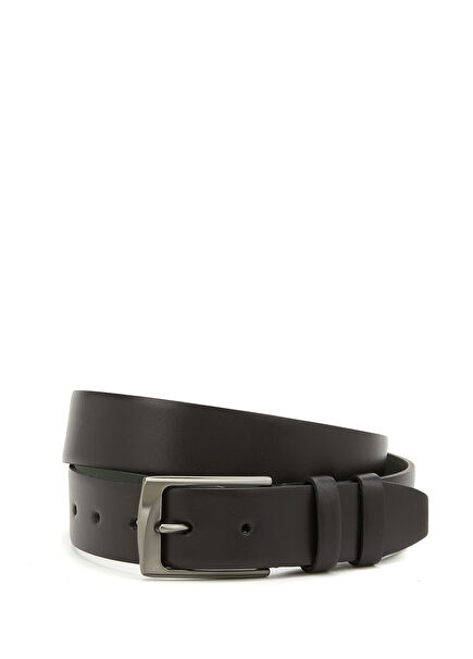 Black Men's Leather Belt