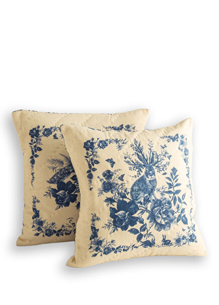 Plume Panel Patterned 2-Piece Decorative Pillowcase