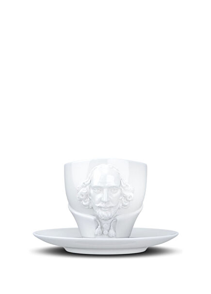 William Shakespeare Yetenek Fincanı Beyaz Porselen Çay Fincanı