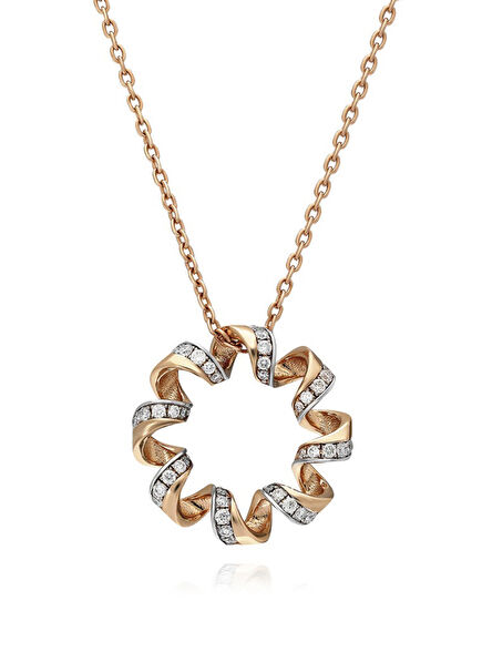 Waves 14K Women's Diamond Necklace