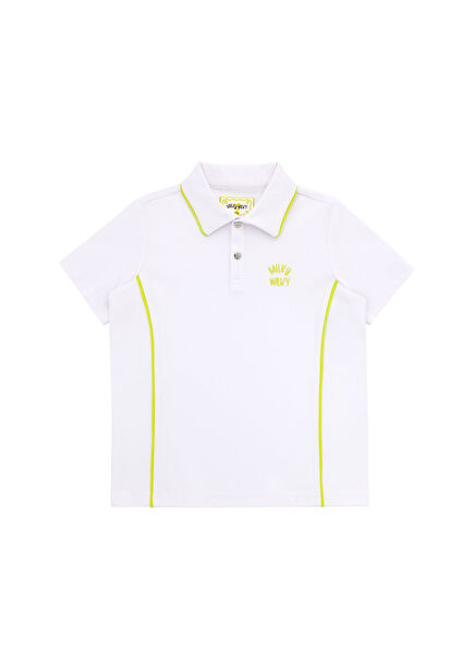 Coast Beyaz Polo Yaka Kısa Kollu Erkek Çocuk T-Shirt