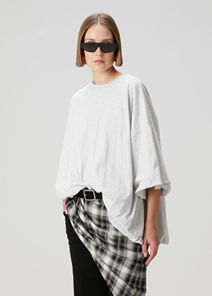 Gri Hacimli T-shirt