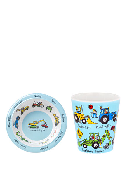 Wheels Melamin Çocuk Mama Kasesi ve Alıştırma Bardağı